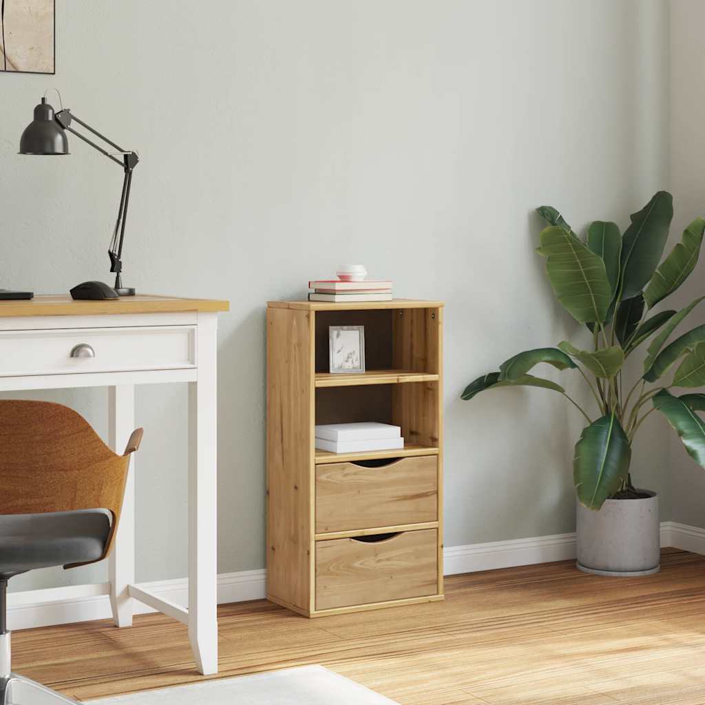 Armoire latérale avec tiroirs ODDA 40x24x79 cm bois massif pin - XIOS