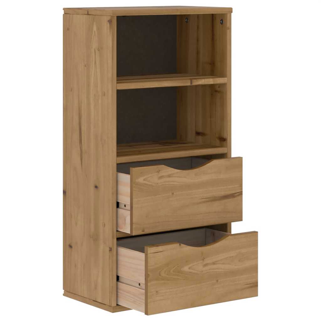 Armoire latérale avec tiroirs ODDA 40x24x79 cm bois massif pin - XIOS