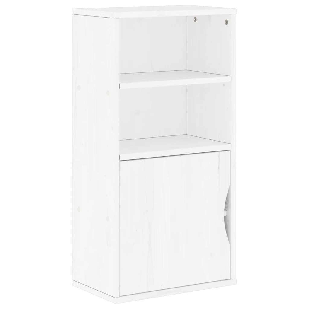 Armoire latérale ODDA blanc 40x24x79 cm bois massif pin - XIOS