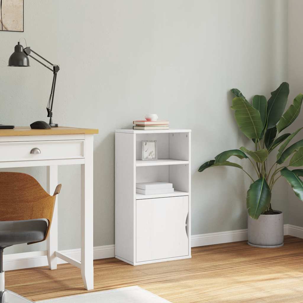 Armoire latérale ODDA blanc 40x24x79 cm bois massif pin - XIOS
