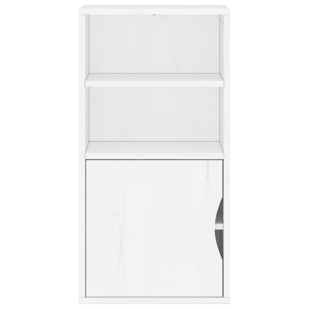 Armoire latérale ODDA blanc 40x24x79 cm bois massif pin - XIOS