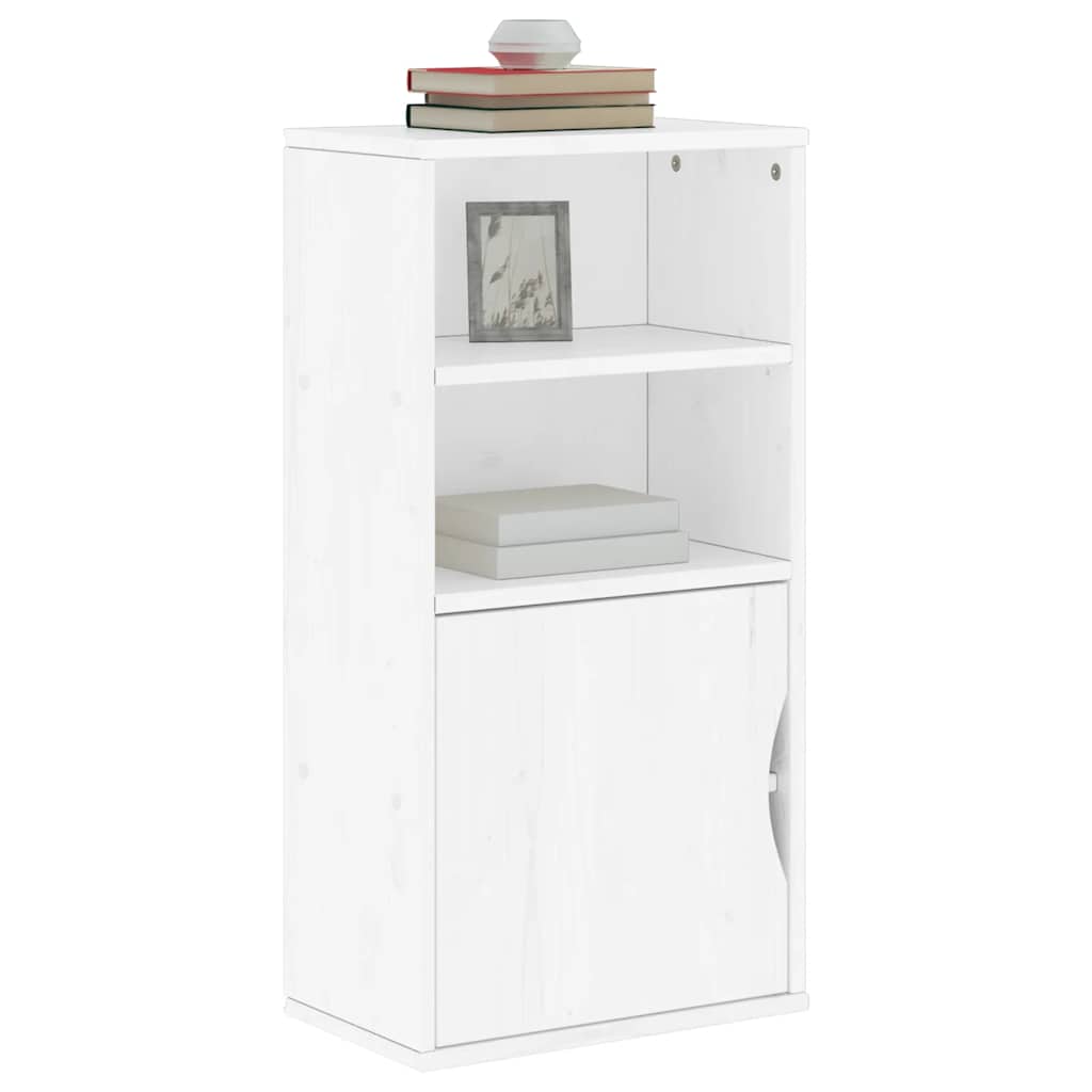 Armoire latérale ODDA blanc 40x24x79 cm bois massif pin - XIOS