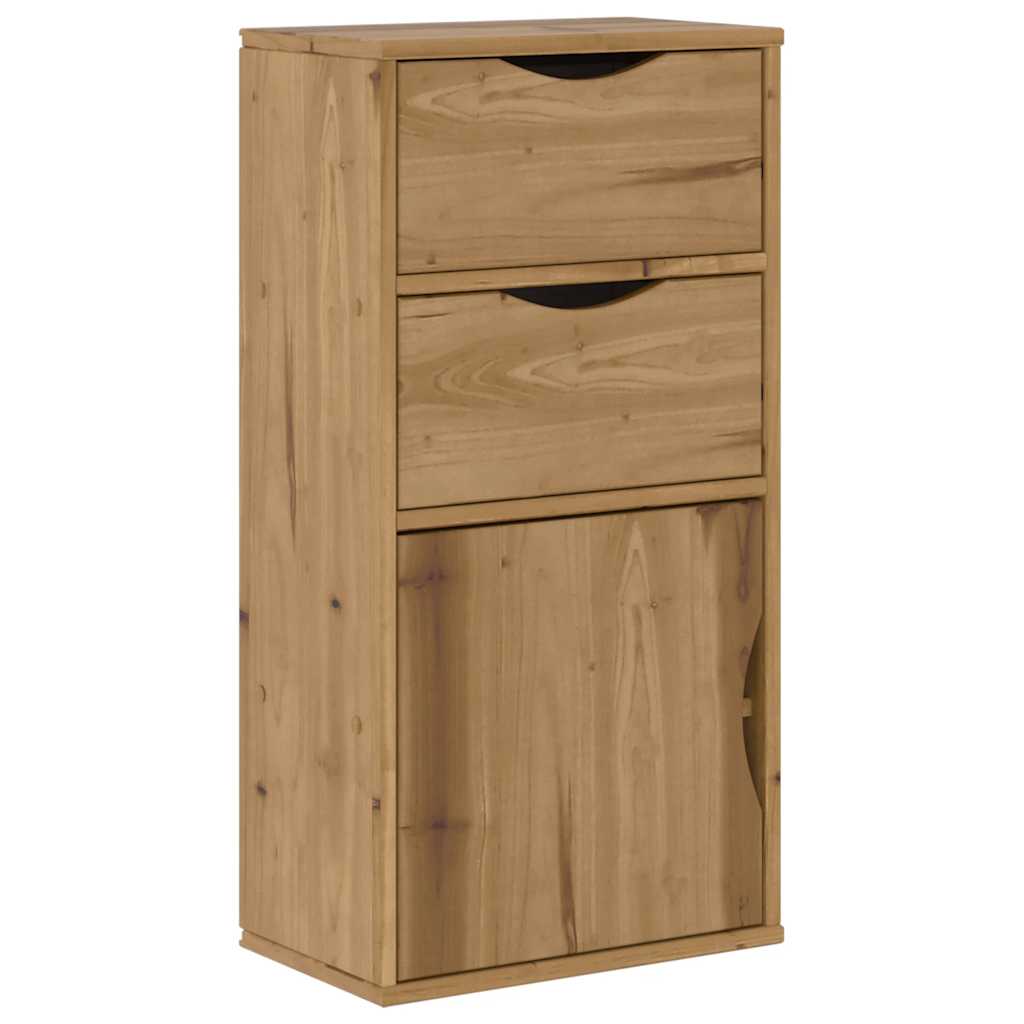 Armoire latérale avec tiroirs ODDA 40x24x79 cm bois massif pin - XIOS