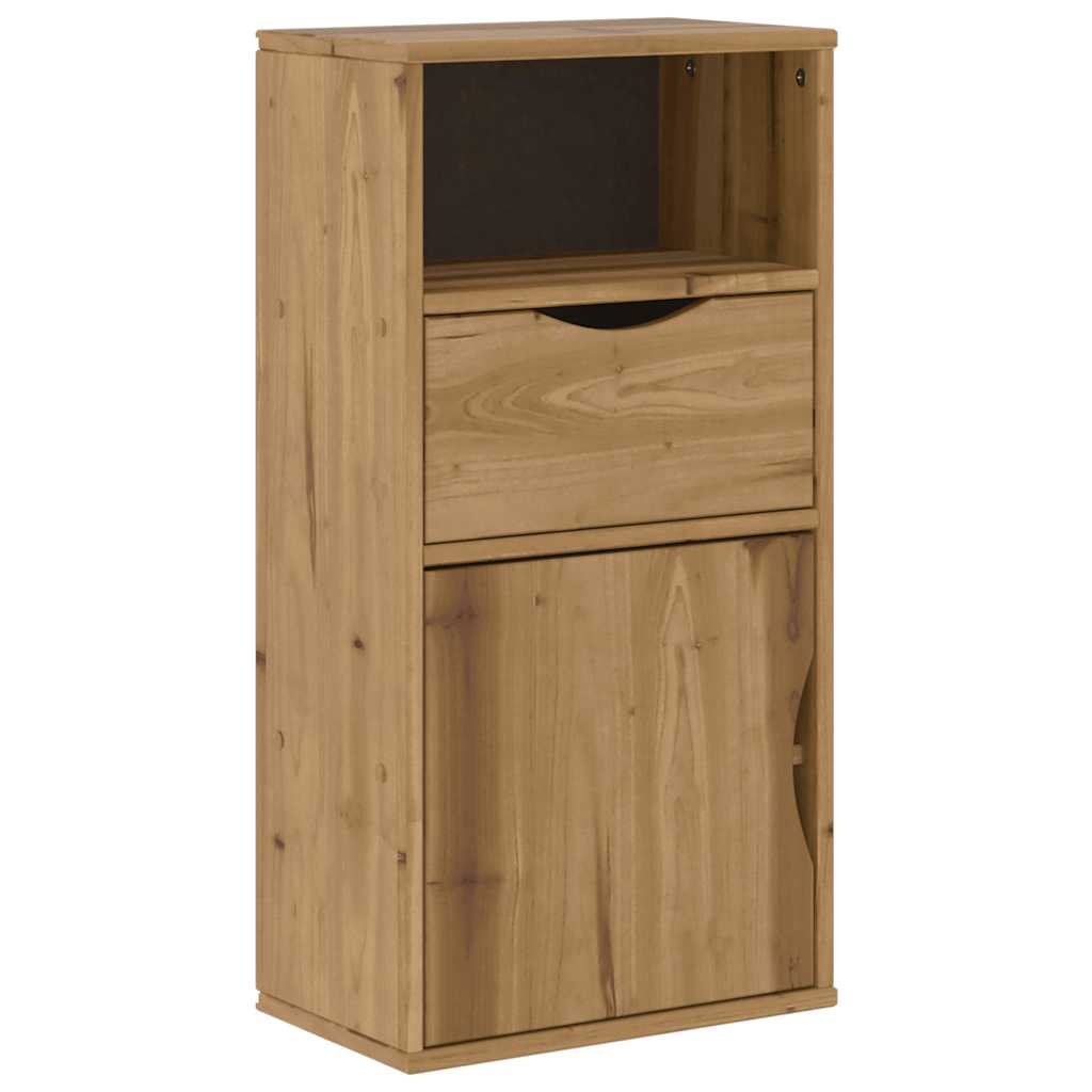Armoire latérale avec tiroir ODDA 40x24x79 cm bois massif pin - XIOS