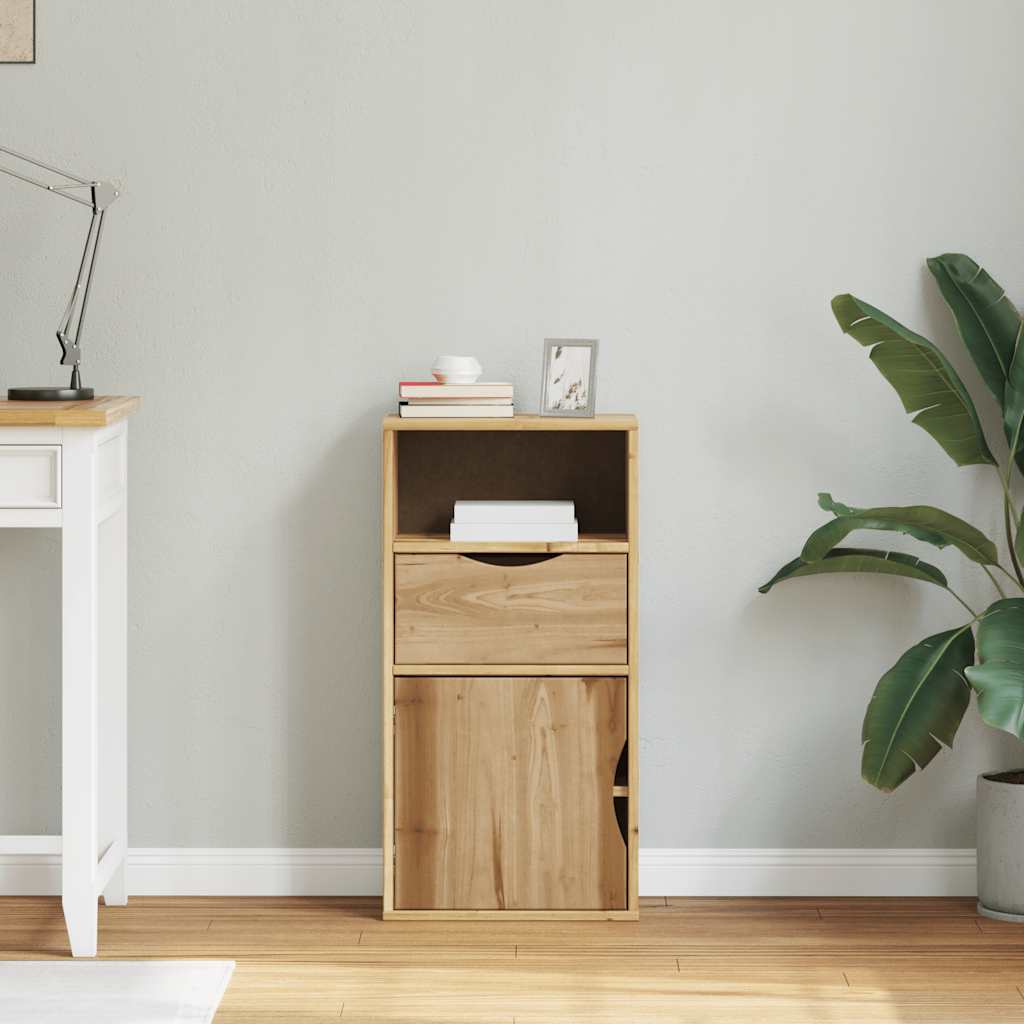 Armoire latérale avec tiroir ODDA 40x24x79 cm bois massif pin - XIOS