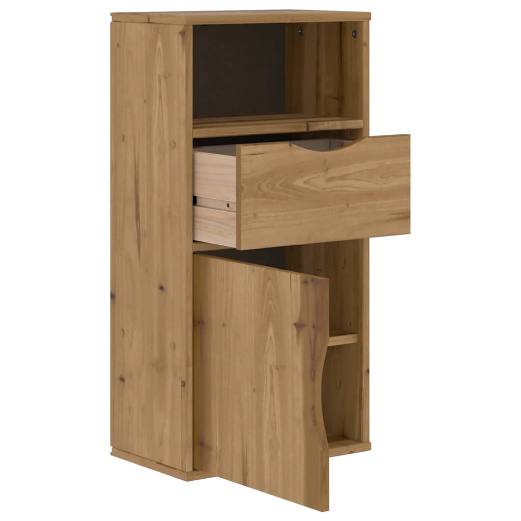 Armoire latérale avec tiroir ODDA 40x24x79 cm bois massif pin - XIOS