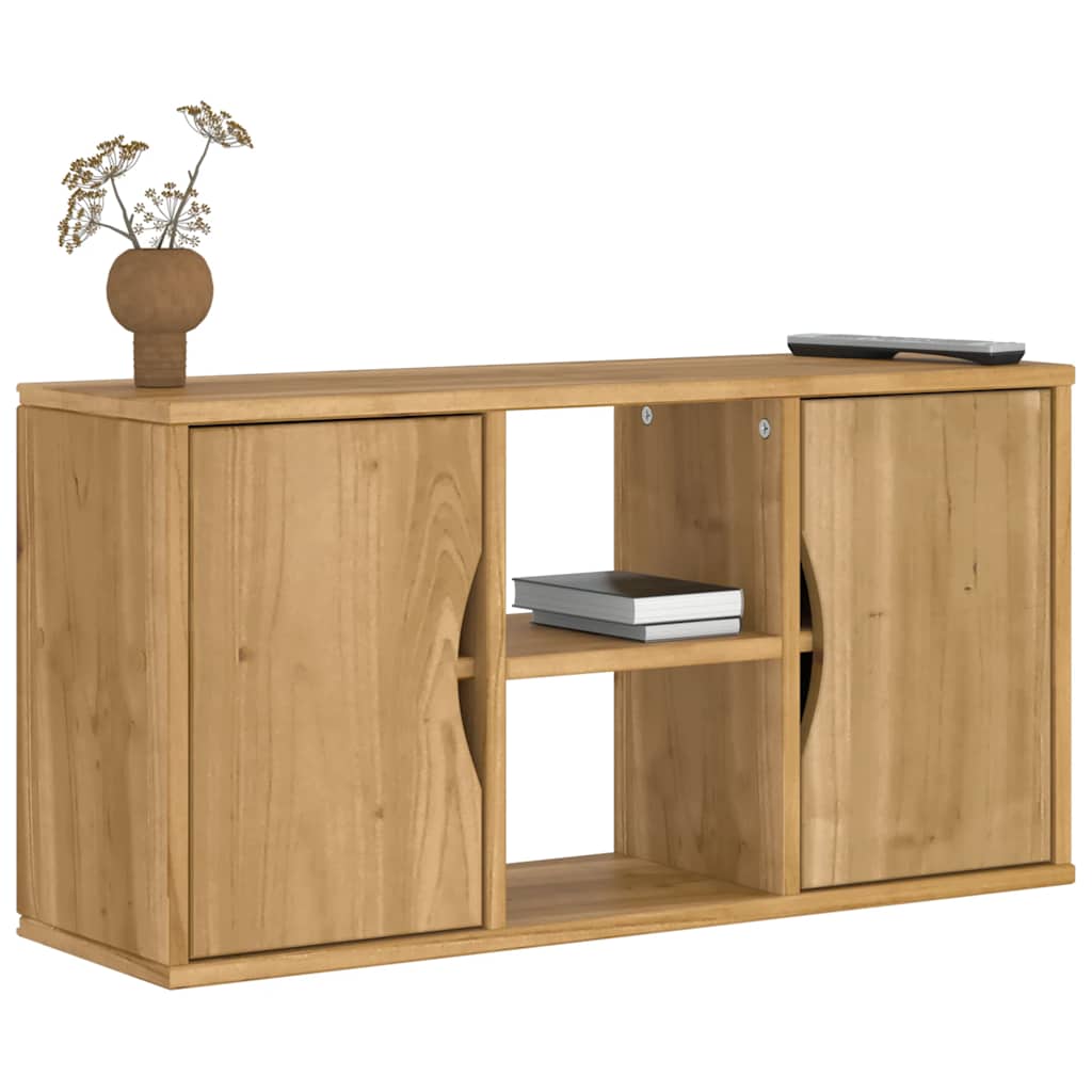 Meuble TV ODDA 79x24x40 cm bois massif pin - XIOS