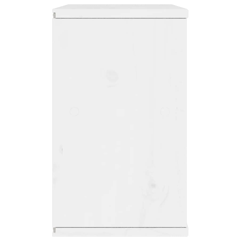 Meuble TV ODDA blanc 79x24x40 cm bois massif pin - XIOS