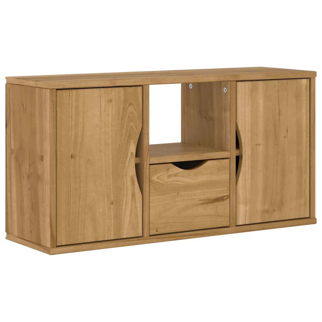 Meuble TV avec tiroir ODDA 79x24x40 cm bois massif pin - XIOS