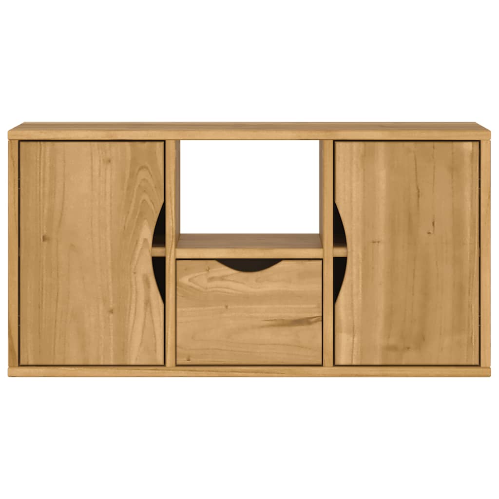 Meuble TV avec tiroir ODDA 79x24x40 cm bois massif pin - XIOS
