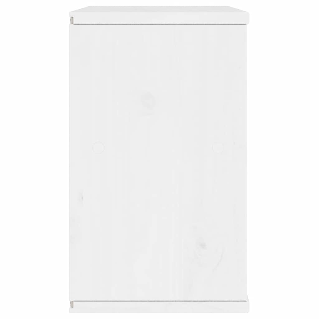Meuble TV avec tiroir ODDA blanc 79x24x40 cm bois massif pin - XIOS