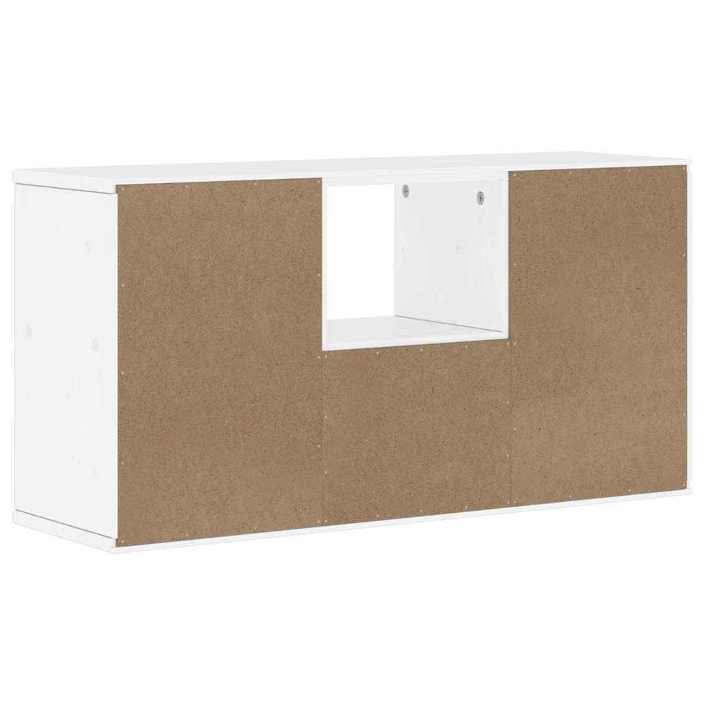 Meuble TV avec tiroir ODDA blanc 79x24x40 cm bois massif pin - XIOS