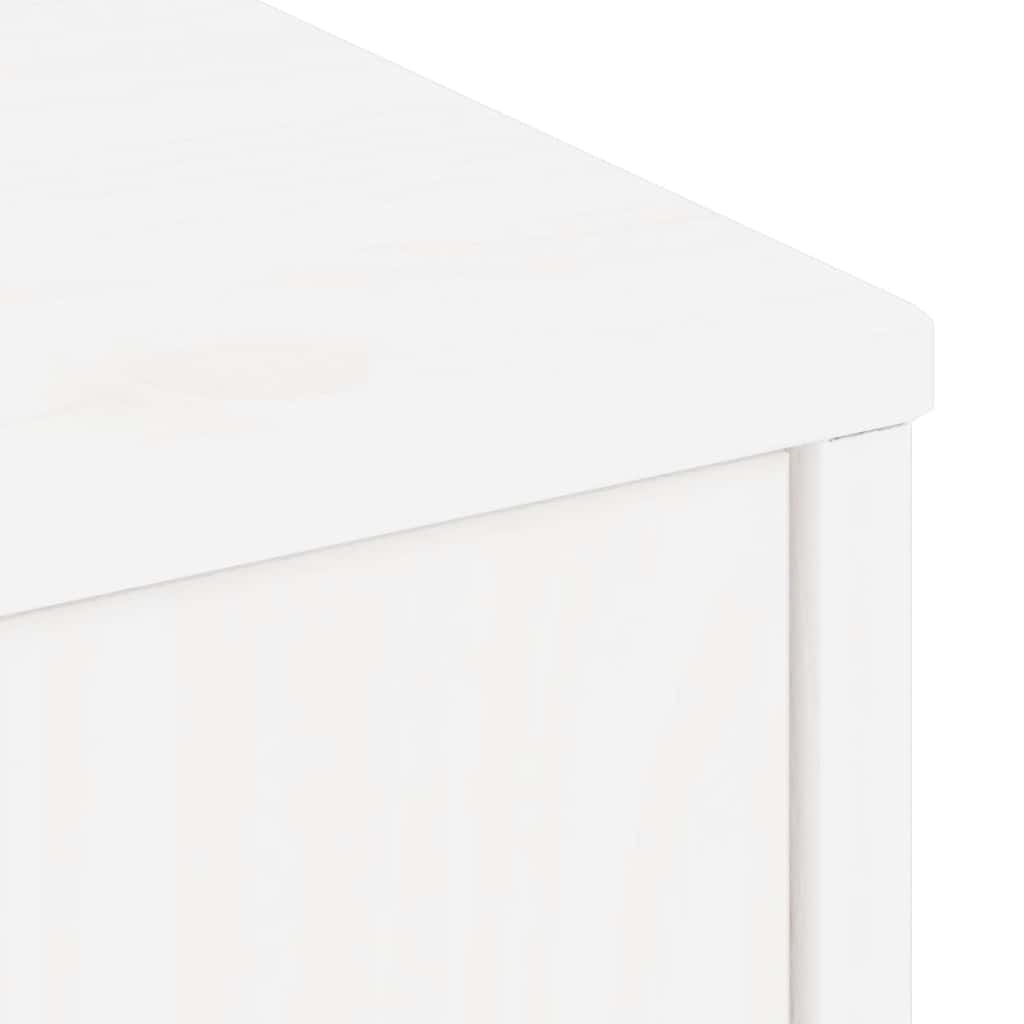 Meuble TV avec tiroir ODDA blanc 79x24x40 cm bois massif pin - XIOS
