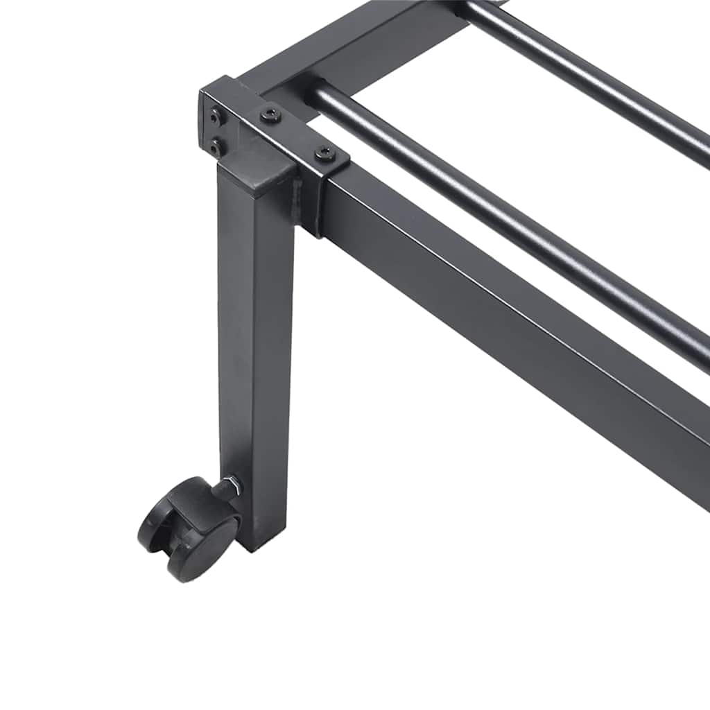 Cadre de lit sans matelas pliable noir 80x200 cm acier - XIOS