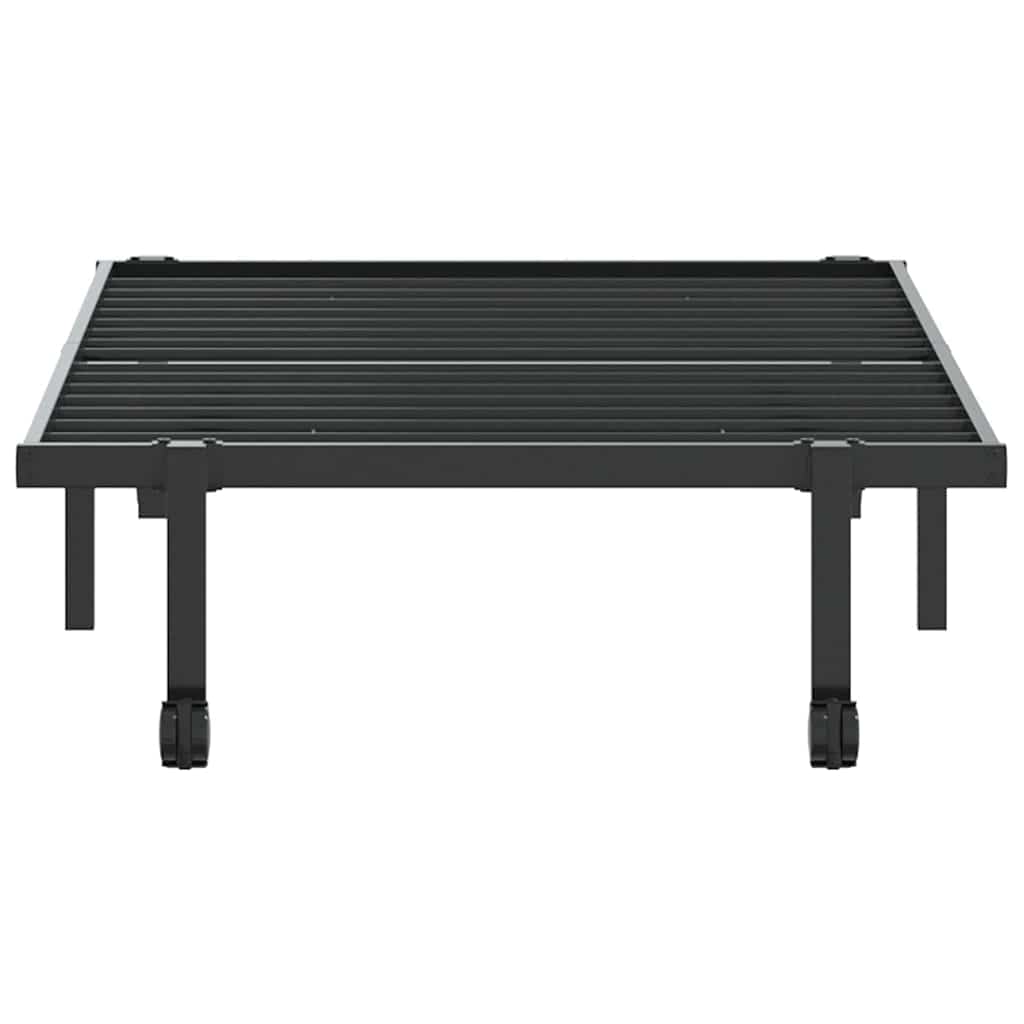 Cadre de lit sans matelas pliable noir 90x190 cm acier - XIOS