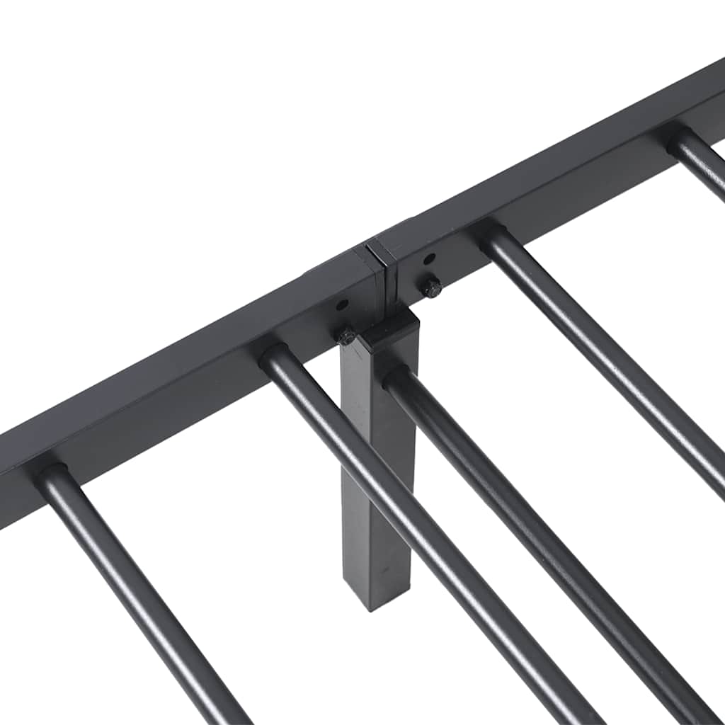 Cadre de lit sans matelas pliable noir 100x190 cm acier - XIOS