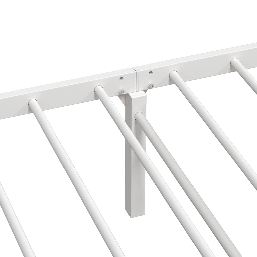 Cadre de lit sans matelas pliable blanc 75x190 cm acier - XIOS