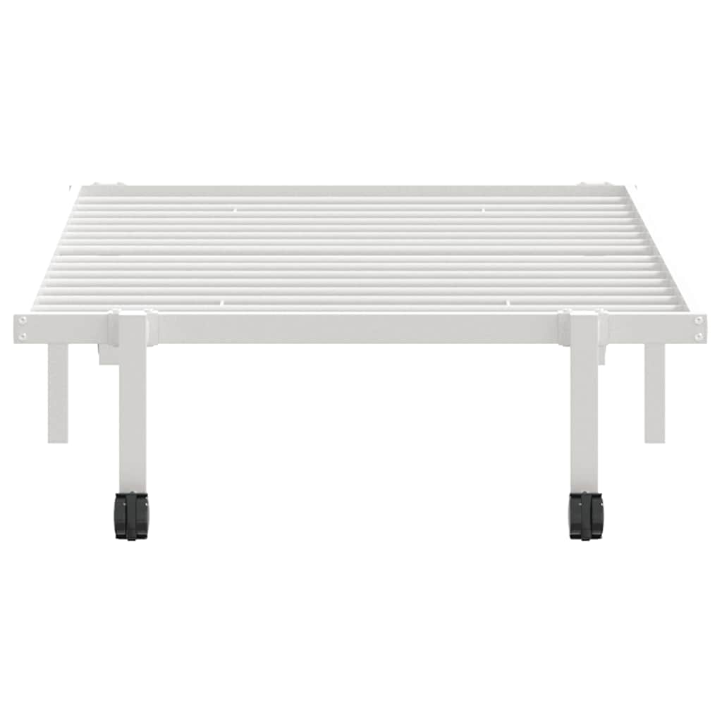 Cadre de lit sans matelas pliable blanc 90x200 cm acier - XIOS