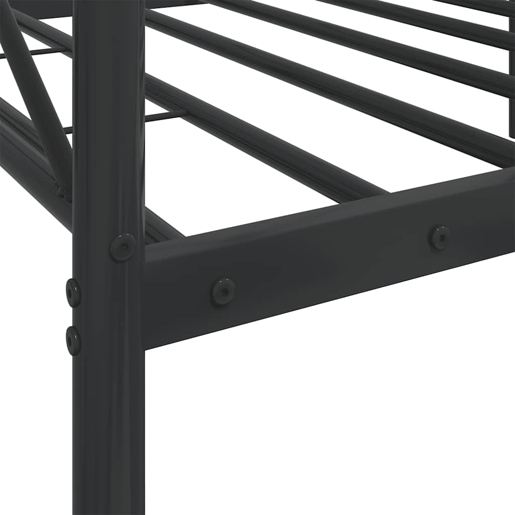 Lit de jour sans matelas noir 75x190 cm acier - XIOS