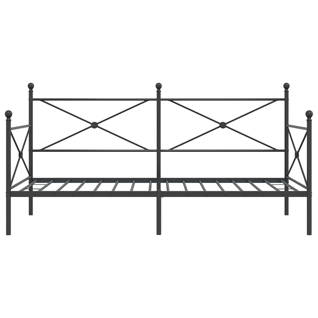 Lit de repos sans matelas noir 100x200 cm acier - XIOS