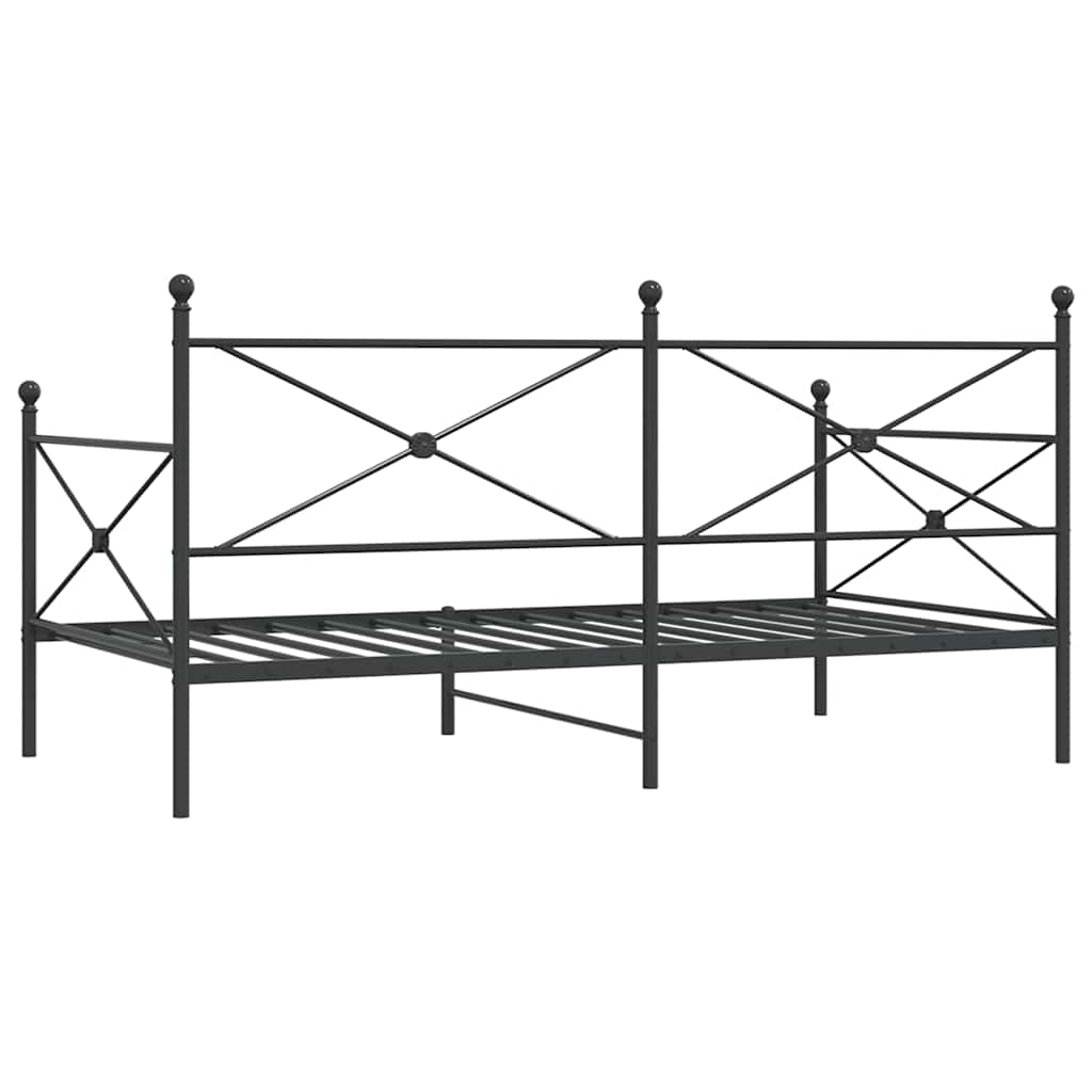 Lit de repos sans matelas noir 107x203 cm acier - XIOS