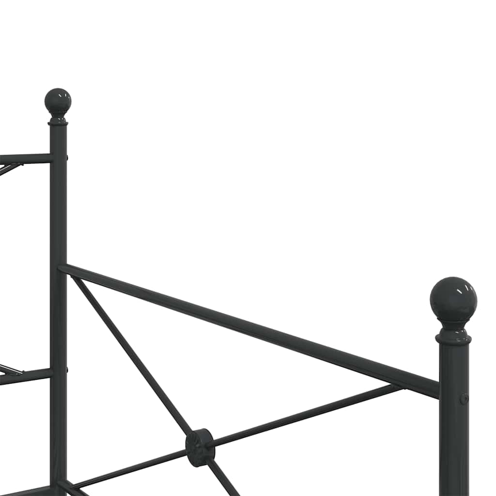 Lit de jour avec gigogne sans matelas noir 100x200 cm acier - XIOS