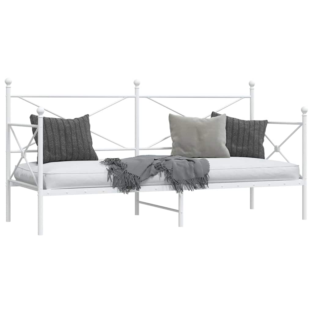 Lit de repos sans matelas blanc 90x200 cm acier - XIOS