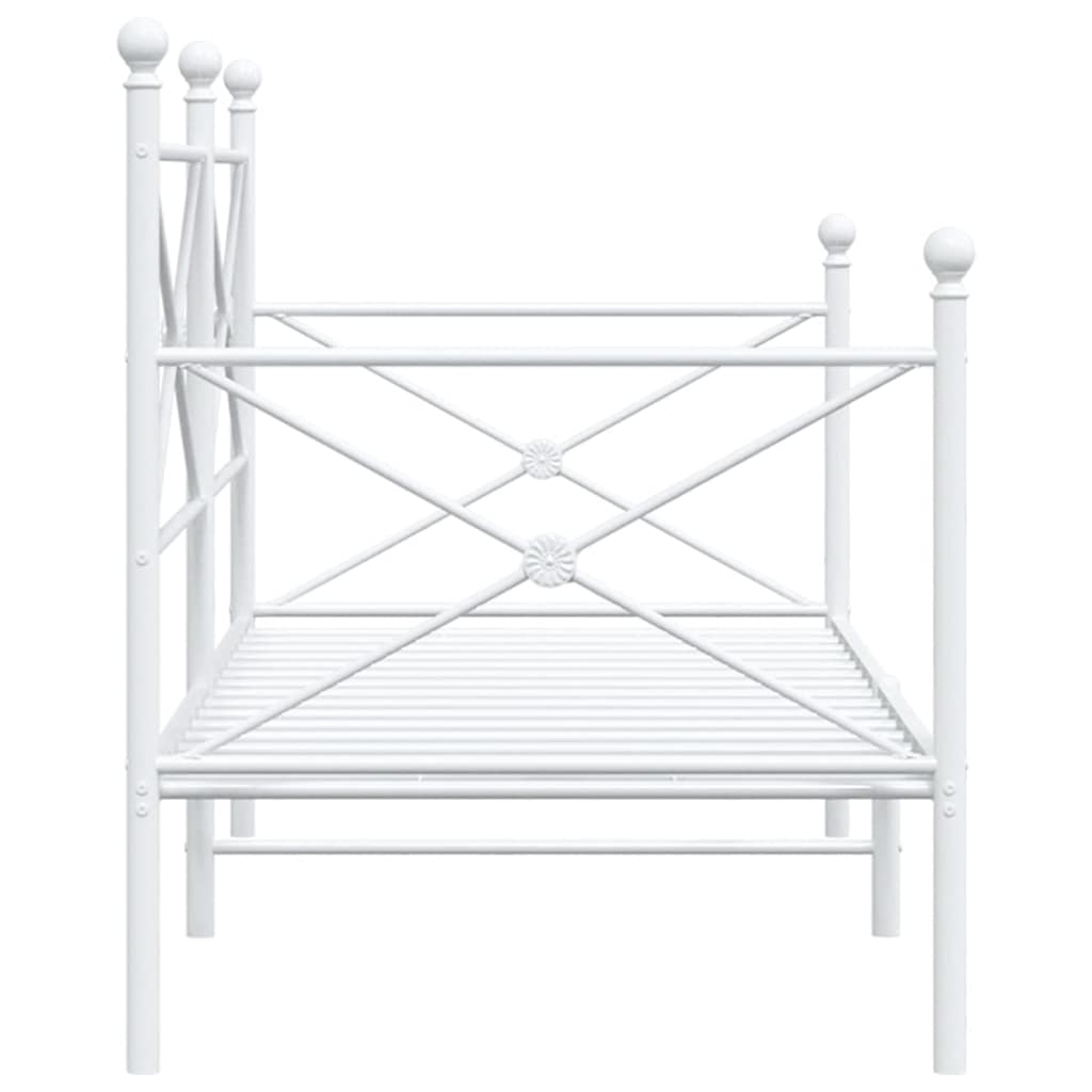 Lit de repos sans matelas blanc 90x200 cm acier - XIOS