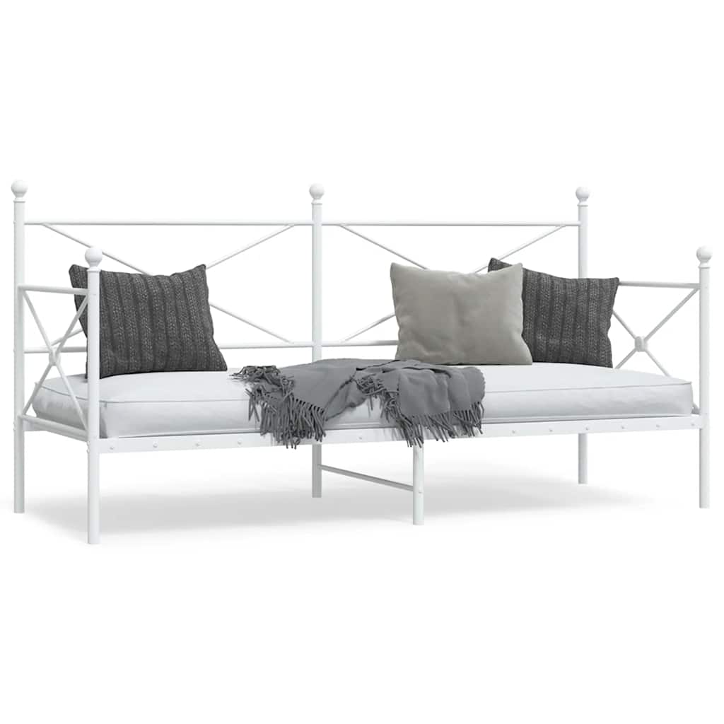 Lit de repos sans matelas blanc 90x200 cm acier - XIOS