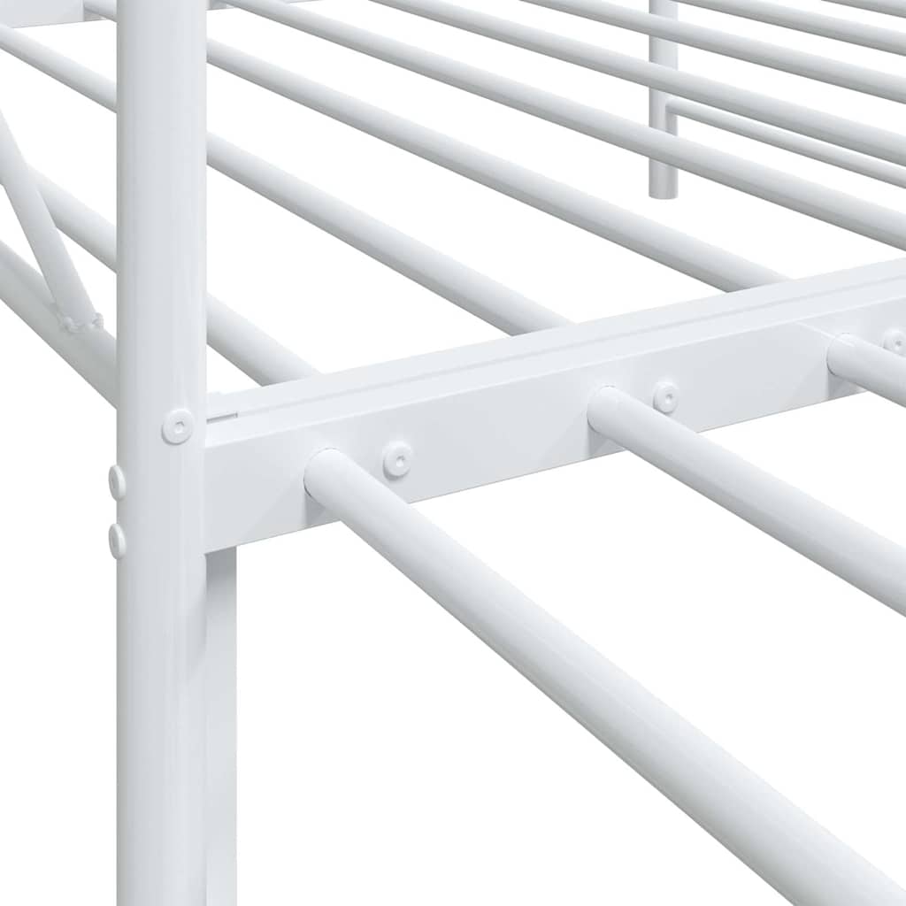 Lit de jour avec lit gigogne sans matelas blanc 107x203cm acier - XIOS