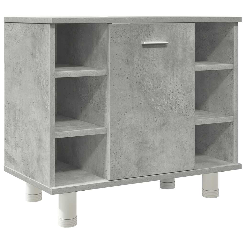 Ensemble de meubles de salle de bain 3 pcs gris béton