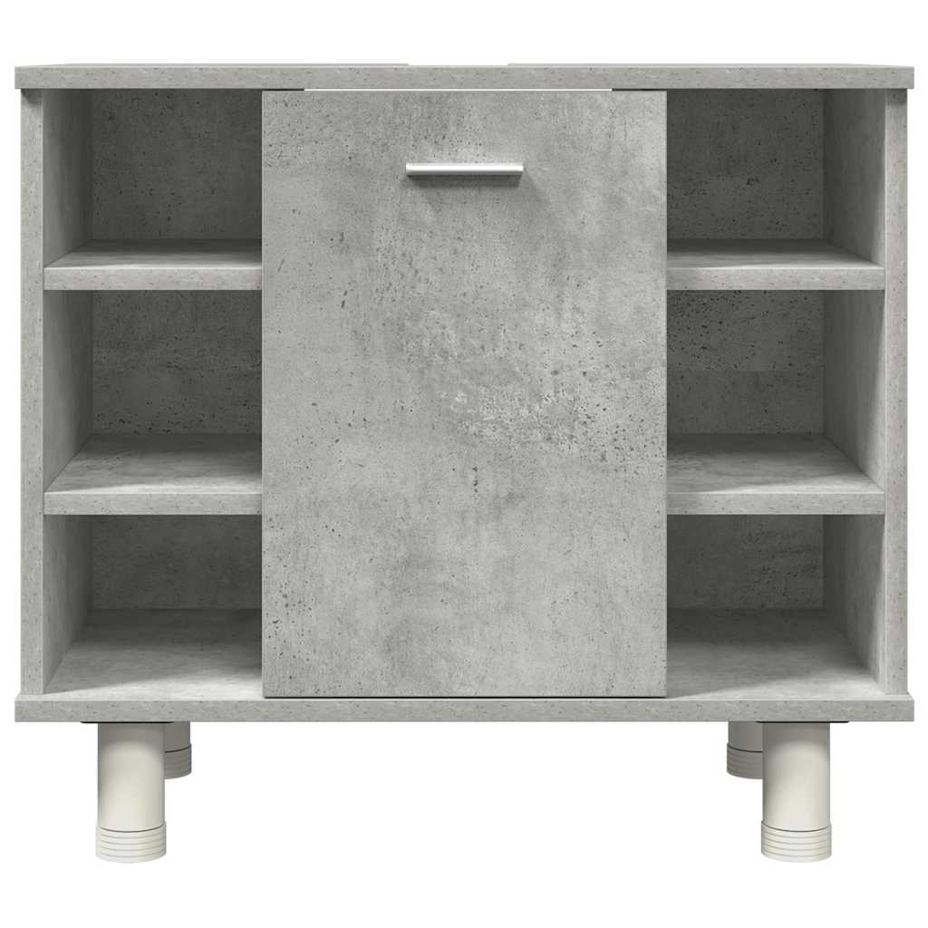 Ensemble de meubles de salle de bain 3 pcs gris béton