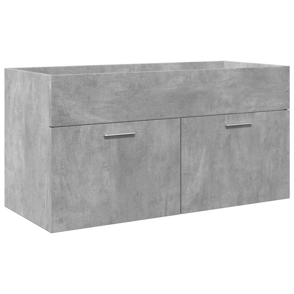 Ensemble de meubles de salle de bain 3 pcs gris béton