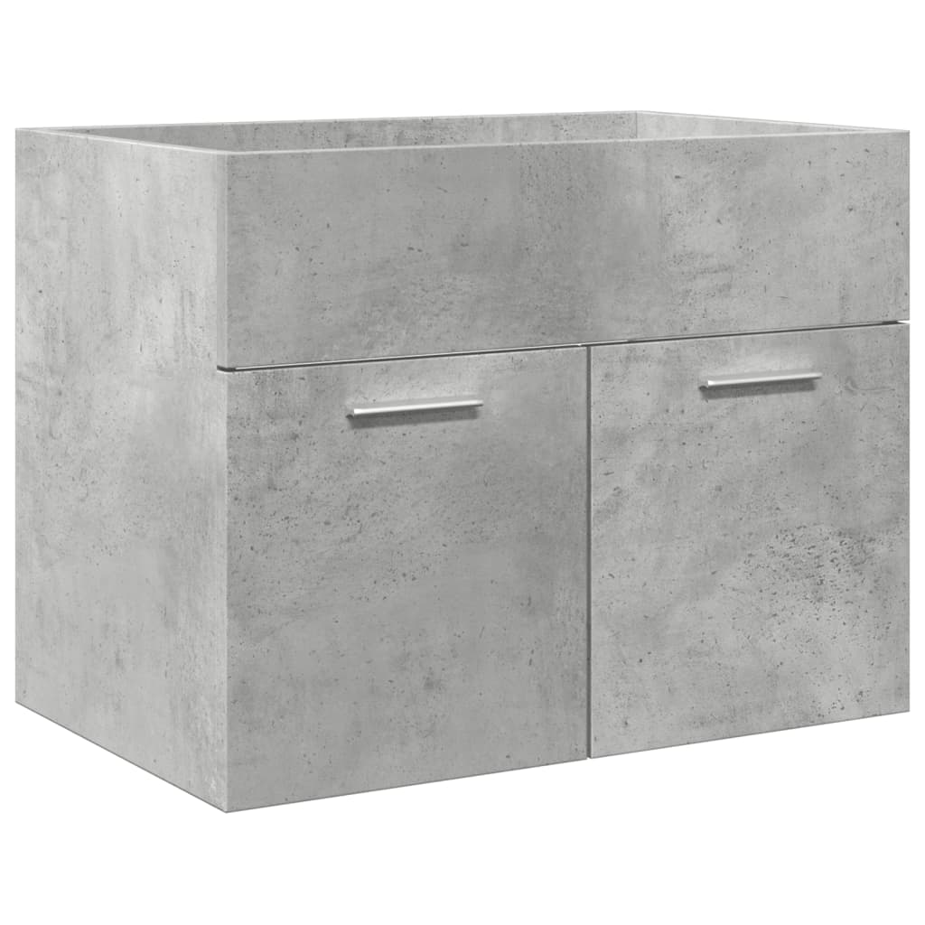 Ensemble de meubles de salle de bain 3 pcs gris béton