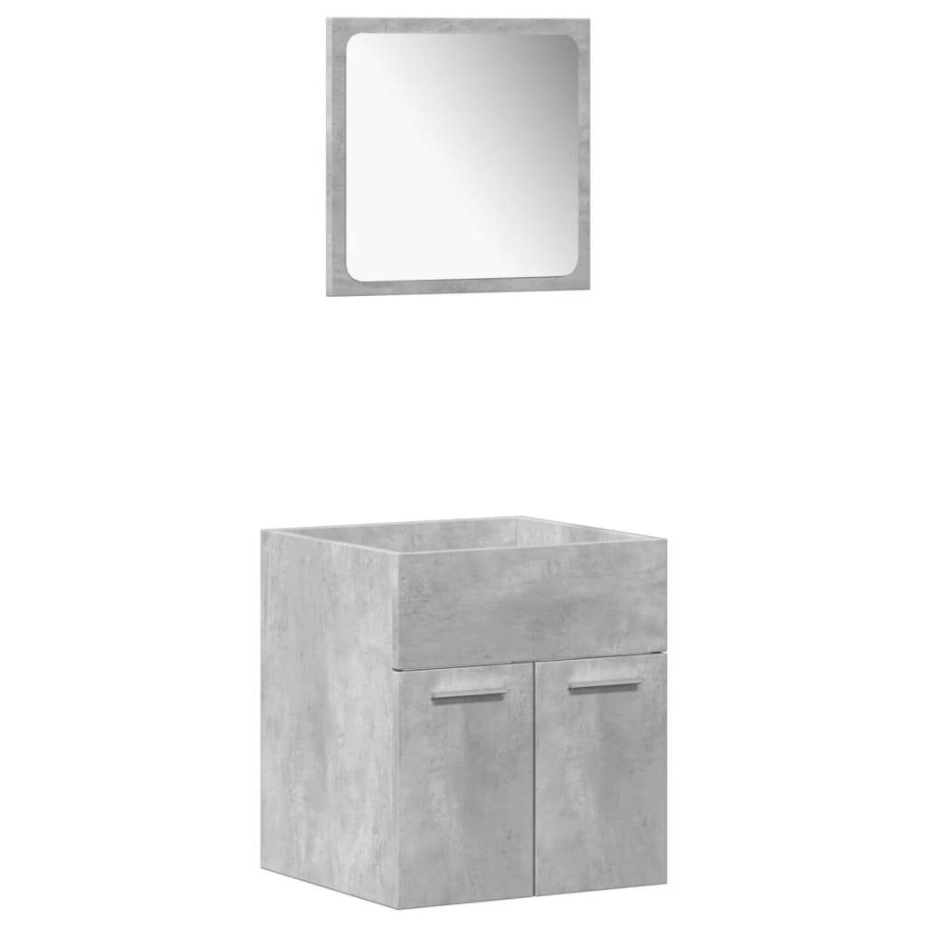 Ensemble de meubles de salle de bain 4 pcs gris béton