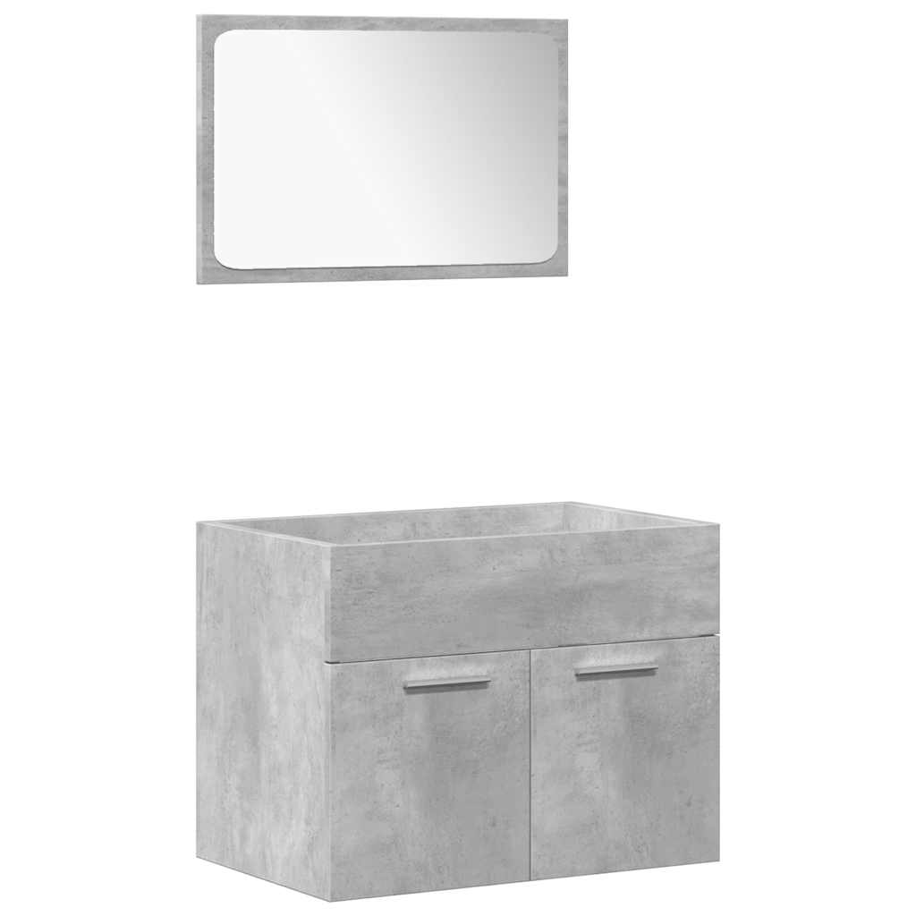 Ensemble de meubles de salle de bain 4 pcs gris béton