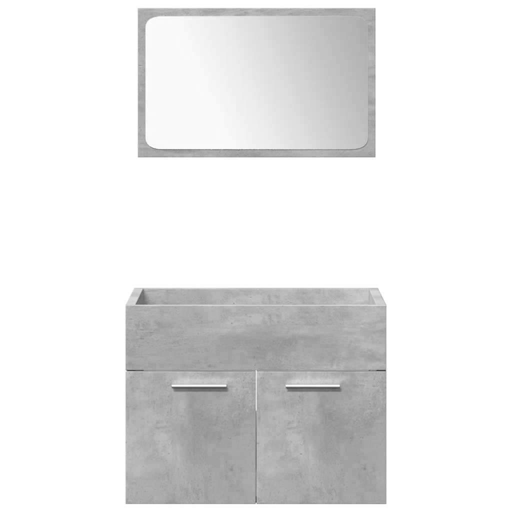 Ensemble de meubles de salle de bain 4 pcs gris béton