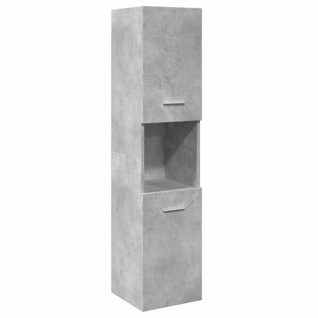 Ensemble de meubles de salle de bain 4 pcs gris béton