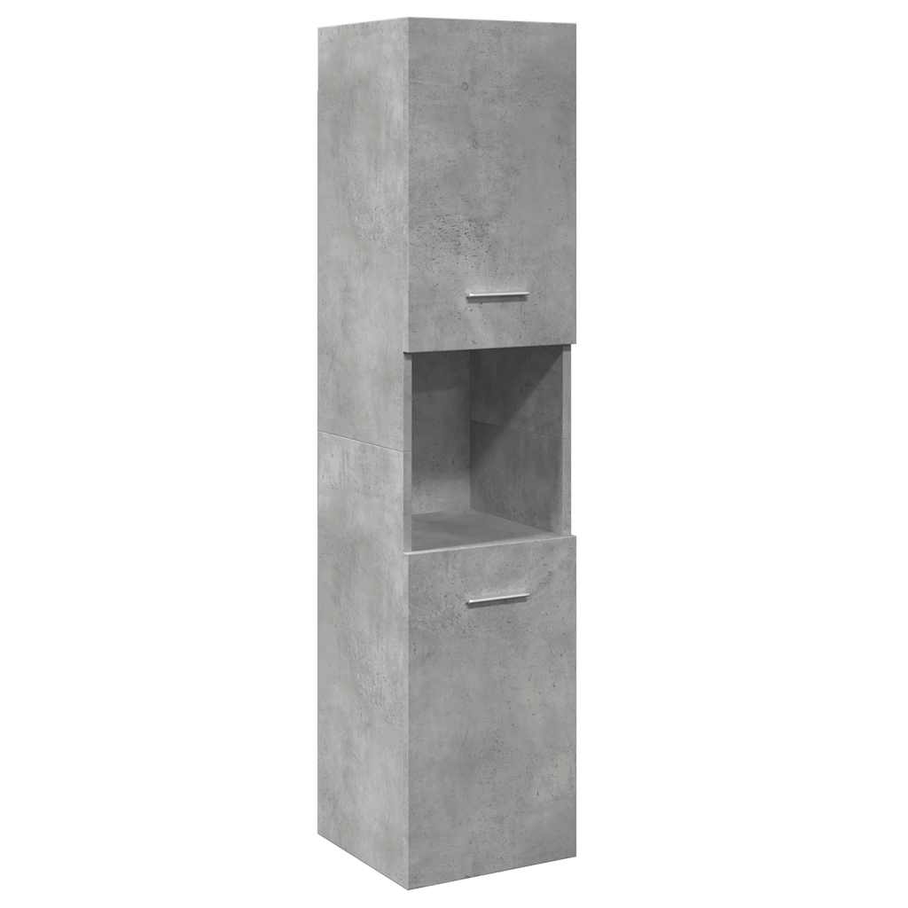 Ensemble de meubles de salle de bain 4 pcs gris béton
