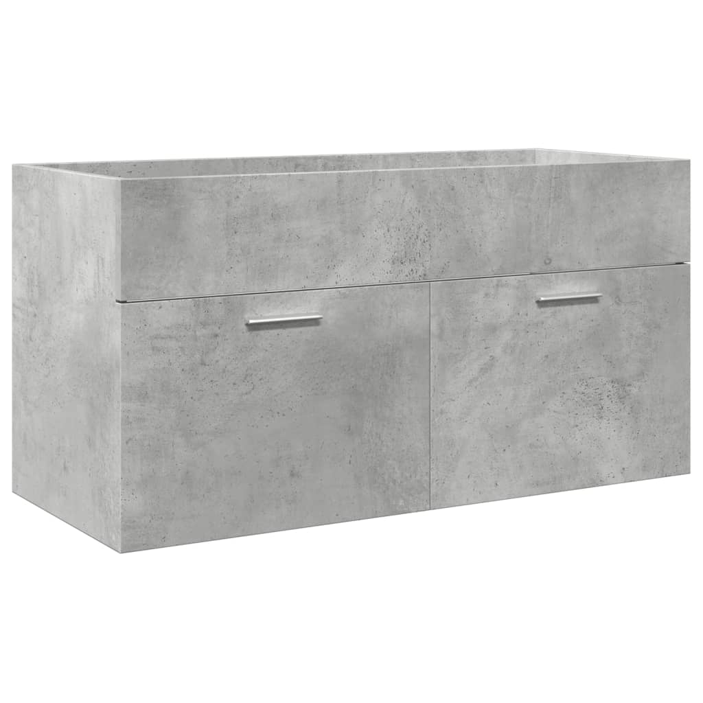 Ensemble de meubles de salle de bain 4 pcs gris béton