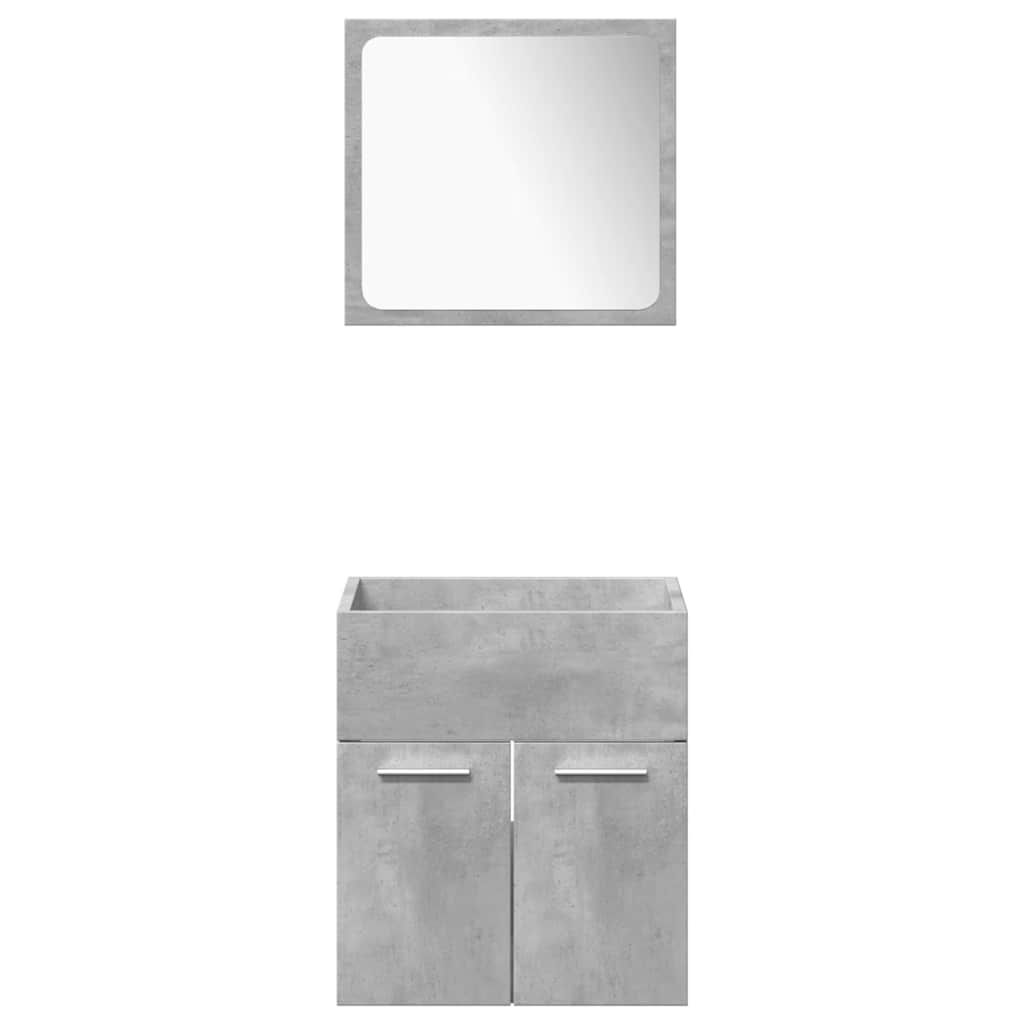 Ensemble de meubles de salle de bain 5 pcs gris béton