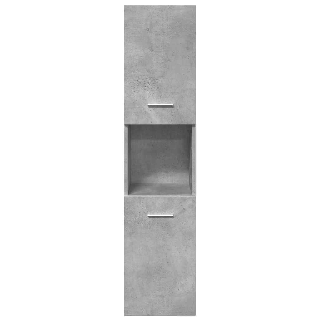 Ensemble de meubles de salle de bain 4 pcs gris béton