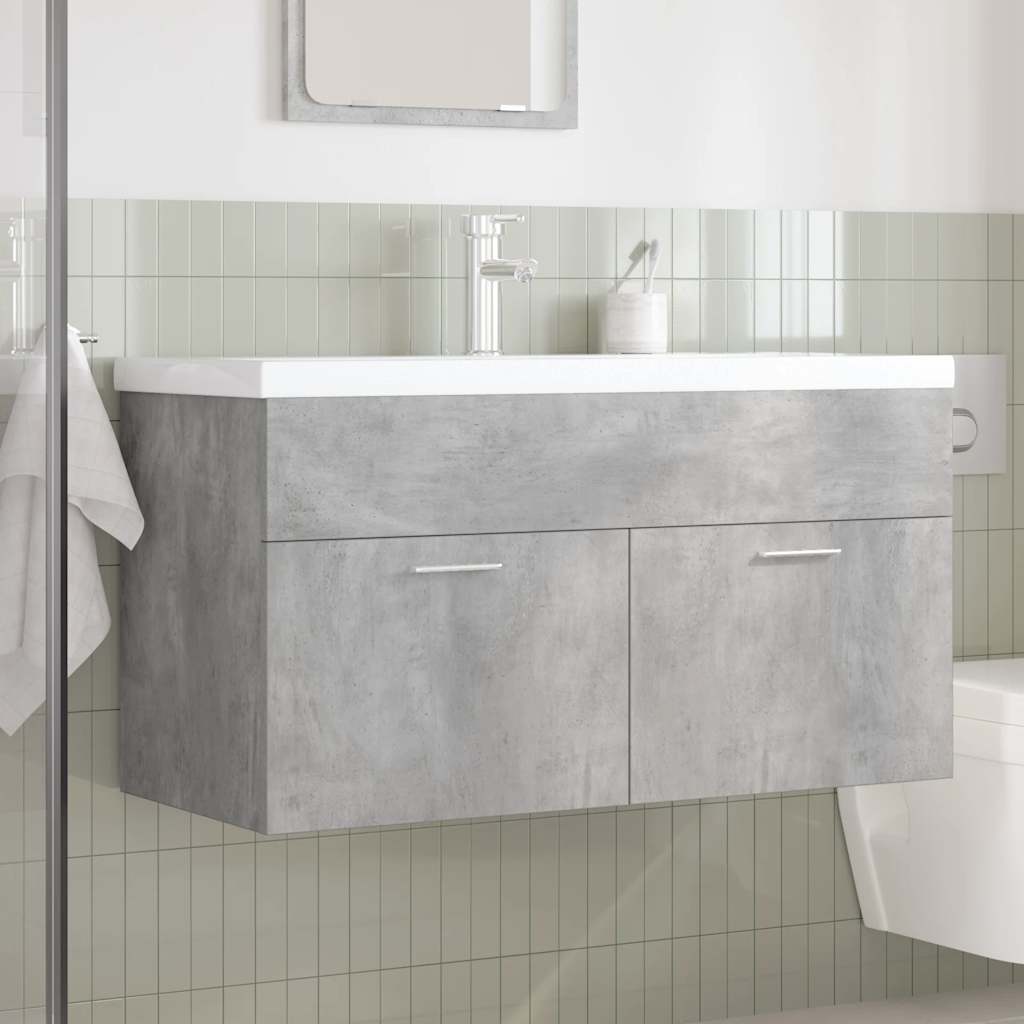 Armoire lavabo de salle de bain avec bassin intégré et robinet