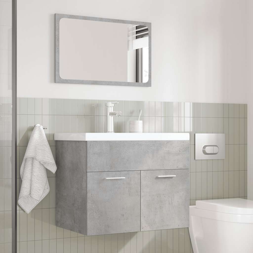 Ensemble de meubles de salle de bain 3 pcs gris béton
