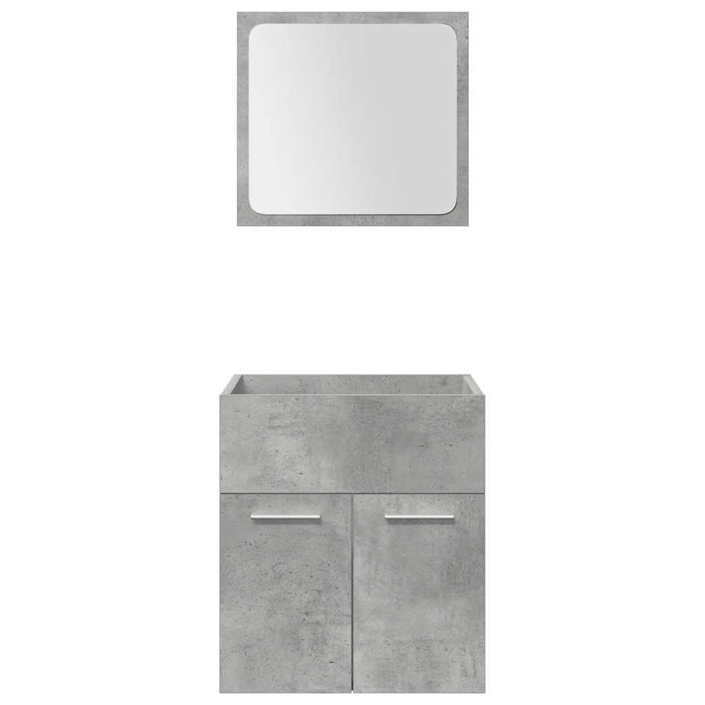 Ensemble de meubles de salle de bain 4 pcs gris béton