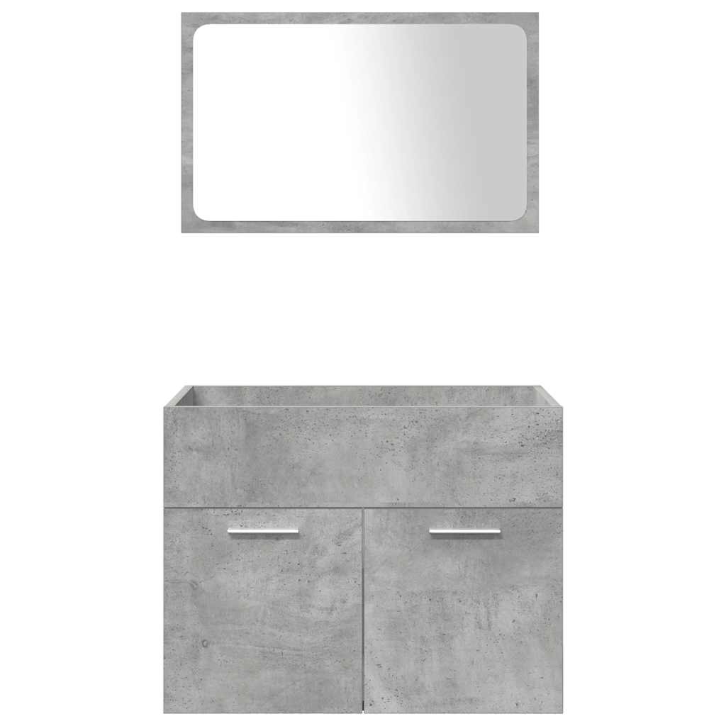 Ensemble de meubles de salle de bain 4 pcs gris béton