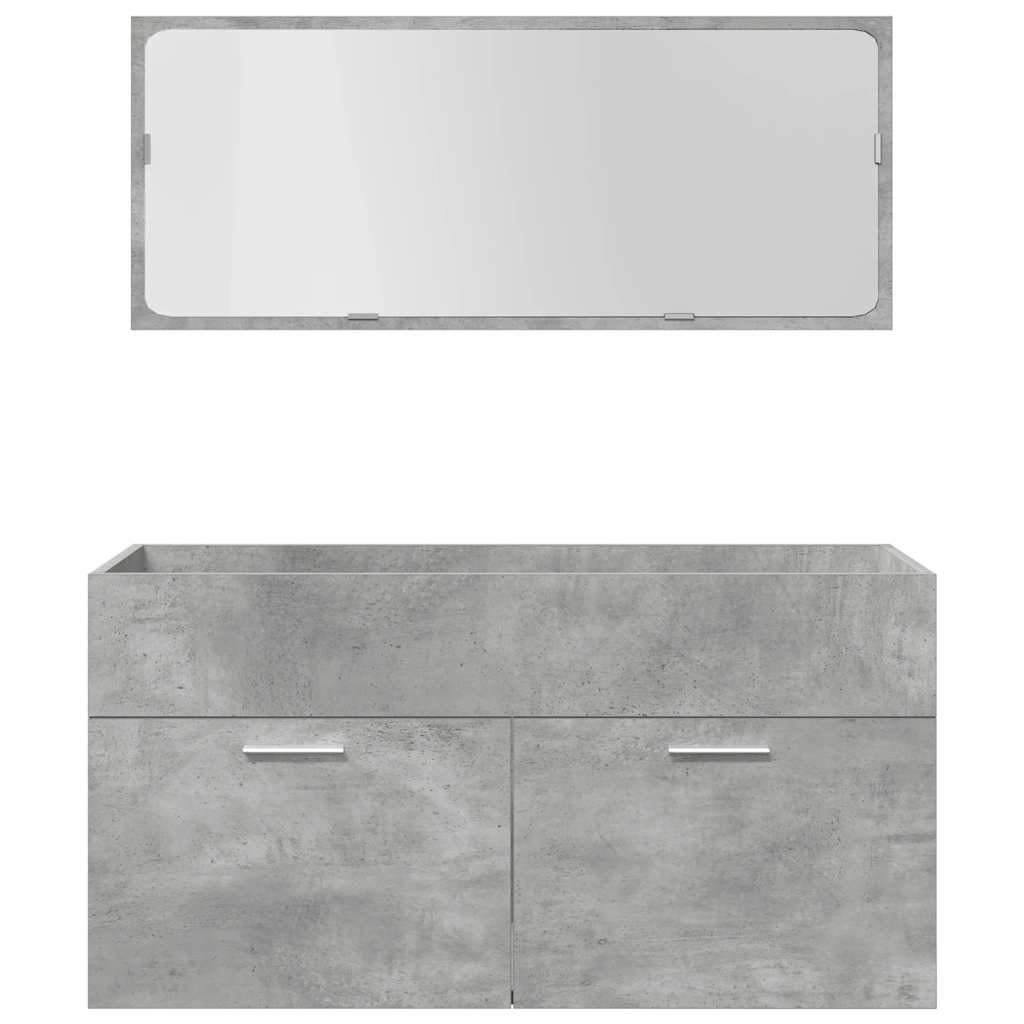 Ensemble de meubles de salle de bain 4 pcs gris béton