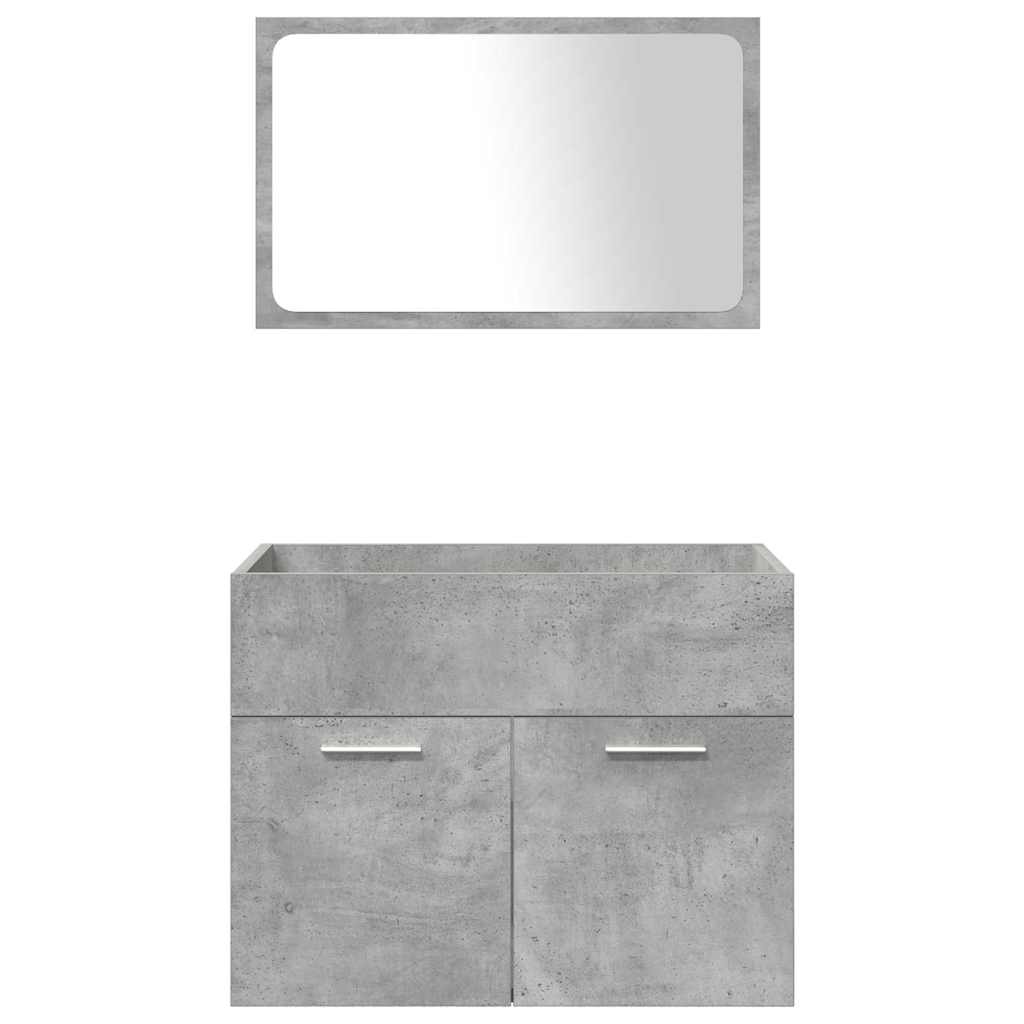 Ensemble de meubles de salle de bain 5 pcs gris béton