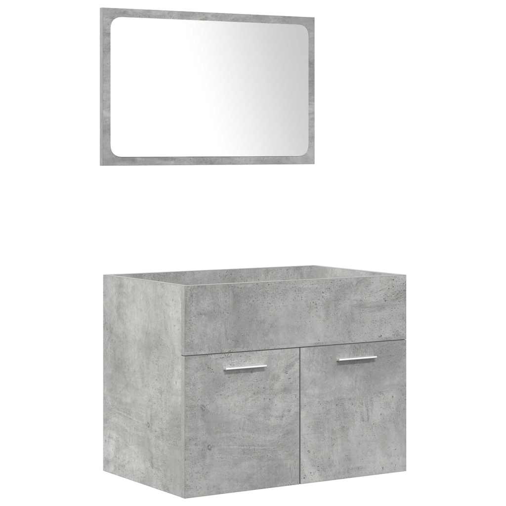 Ensemble de meubles de salle de bain 5 pcs gris béton