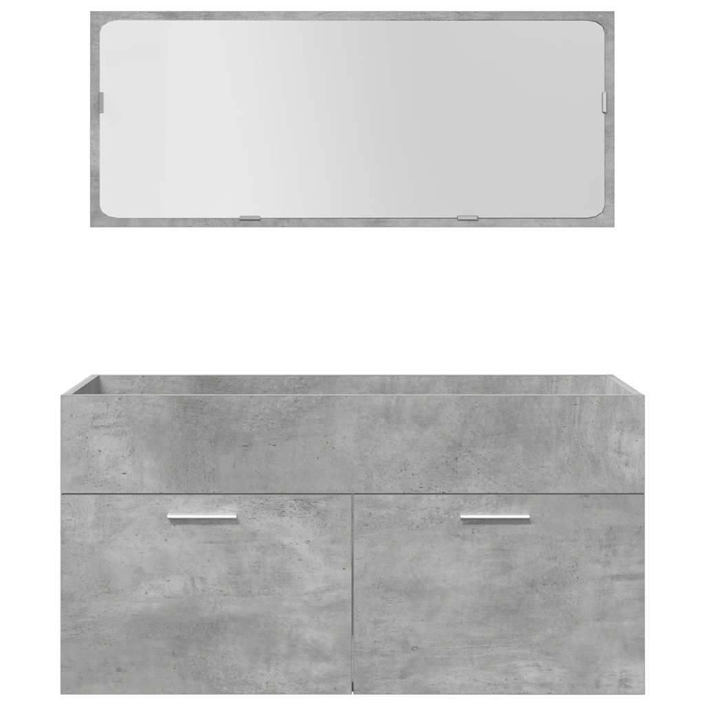 Ensemble de meubles de salle de bain 5 pcs gris béton
